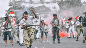 Ada Aksi Teatrikal Perang di CFD Ibu Kota Jakarta